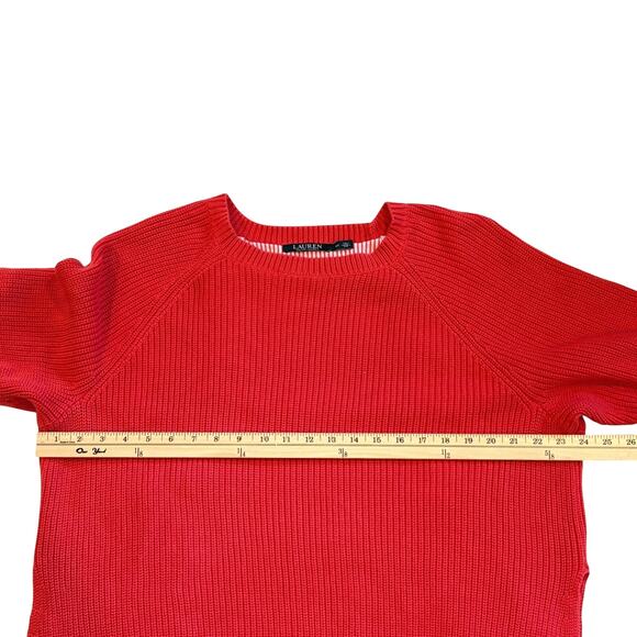 Lauren Ralph Lauren Sweater Womens Size 2XL Pink Layered Knit Crew Neck Pullover - Picture 8 of 9